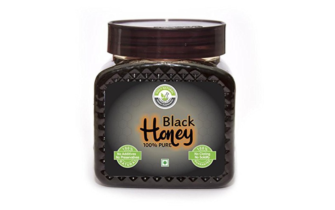 Holy Natural 100% Pure Black Honey    Plastic Jar  1 kilogram